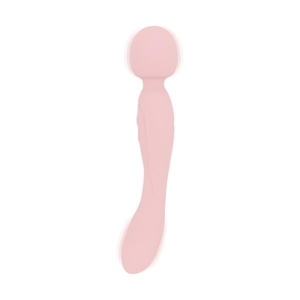 Вибромассажер Good Vibes Only - SIMI Double-Sided Wand Vibrator Soft Silicone - Pink SX3076