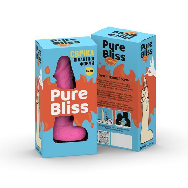 Свічка у вигляді члена Pure Bliss MINI Pink 15 см SX1645