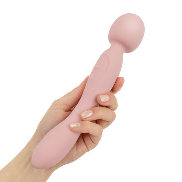 Вибромассажер Good Vibes Only - SIMI Double-Sided Wand Vibrator Soft Silicone - Pink SX3076