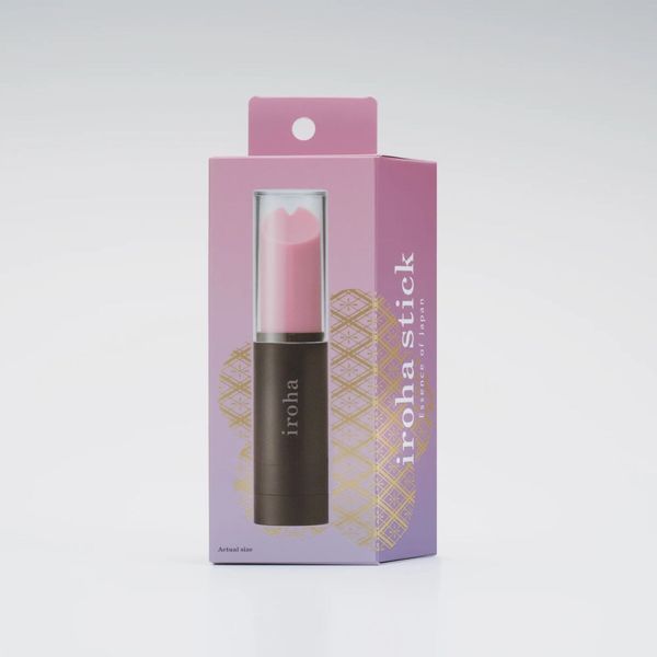 Вибратор-помада IROHA STICK Black, плавное увеличение мощности SO3329