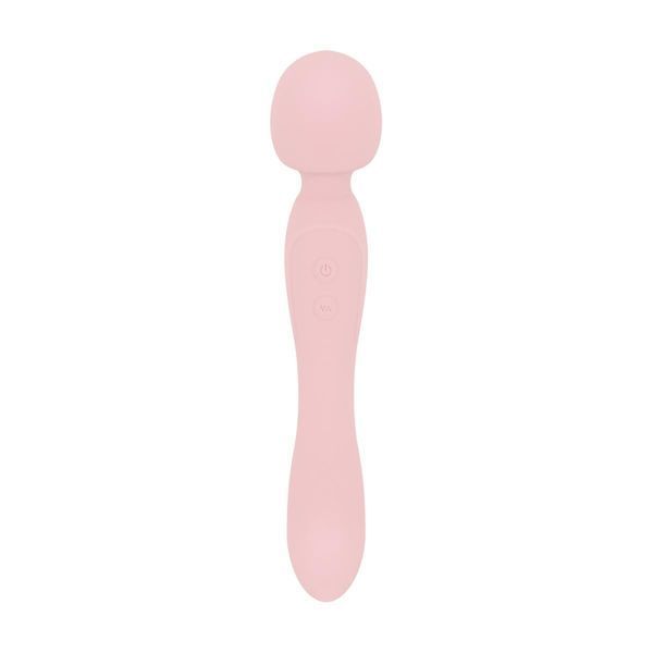 Вибромассажер Good Vibes Only - SIMI Double-Sided Wand Vibrator Soft Silicone - Pink SX3076