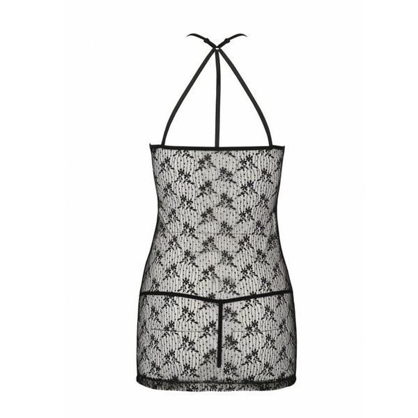 Напівпрозора сорочка Passion AZALIA CHEMISE XXL/XXXL, black SO4136