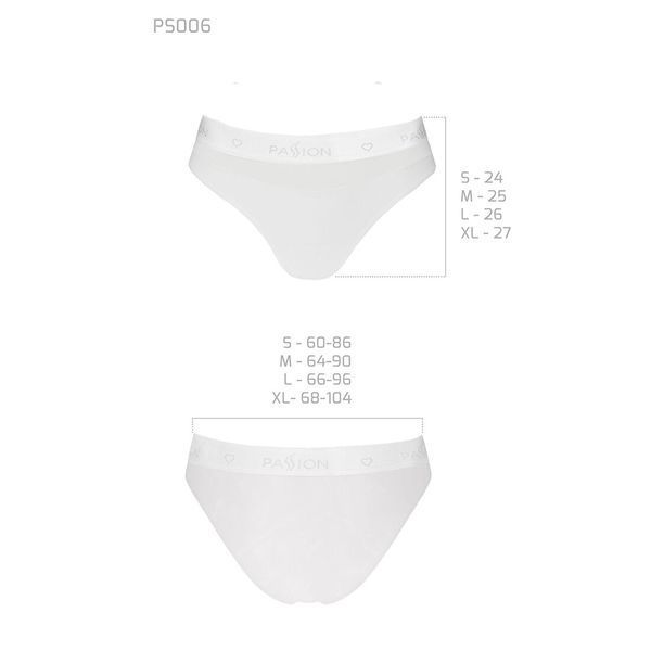 Трусики с прозрачной вставкой Passion PS006 PANTIES S, white SO4237
