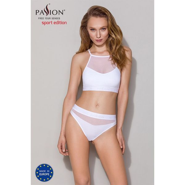 Трусики с прозрачной вставкой Passion PS006 PANTIES S, white SO4237
