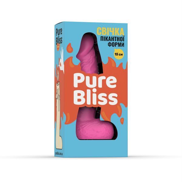 Свічка у вигляді члена Pure Bliss MINI Pink 15 см SX1645