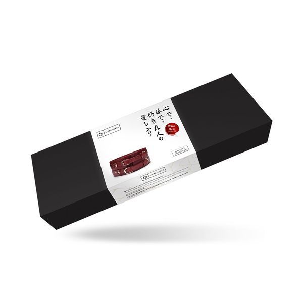 Шкіряний пояс для бондажу Liebe Seele Wine Red Waist Cuff, S Size SO9460