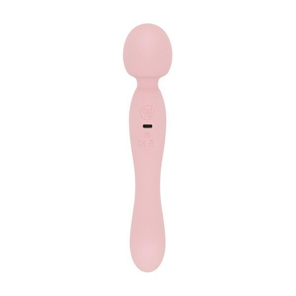 Вибромассажер Good Vibes Only - SIMI Double-Sided Wand Vibrator Soft Silicone - Pink SX3076