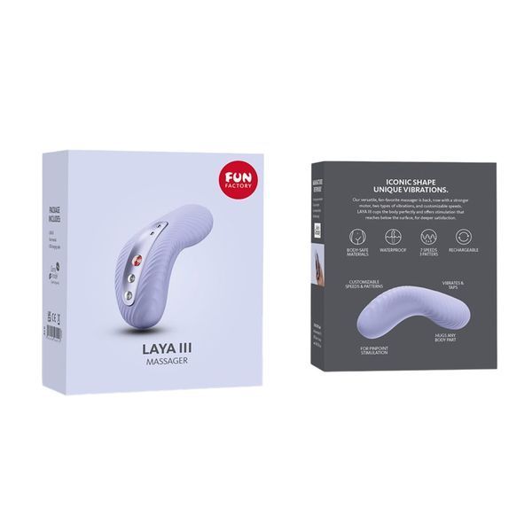 Накладной вибратор Fun Factory LAYA III soft violet, эффект постукивания пальцем SX0918