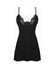Сорочка Obsessive Bellastia chemise & thong, XS/S, непрозора, фігурне декольте, стрінги в наборі SX1128 фото 3