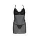 Сорочка Passion DELIENA CHEMISE S/M black, стринги с заниженной талией SO8419 фото 3