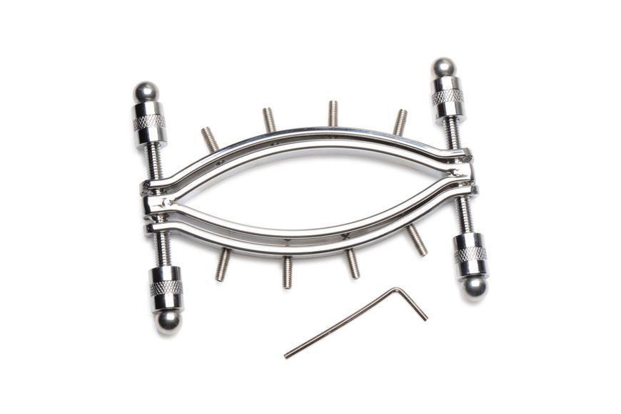Затискач для вагіни Master Series: Spread 'Em Poker Vagina Clamp with Adjustable Pressure Screws, ши SO8798