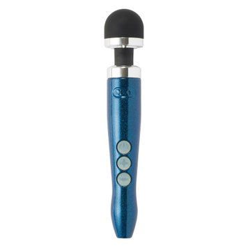 Вібромасажер DOXY Die Cast 3R - Blue Flame, дуже потужний, перезаряджуваний, металевий корпус SO8023