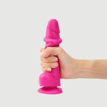 Реалистичный фаллоимитатор Strap-On-Me Sliding Skin Realistic Dildo Fuchsia M, эффект подвижной кожи SO6255