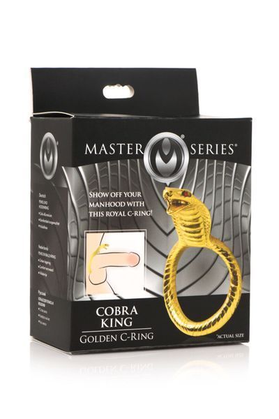 Ерекційне кільце з головою кобри Master Series: Cobra King Golden Cock Ring SO8799
