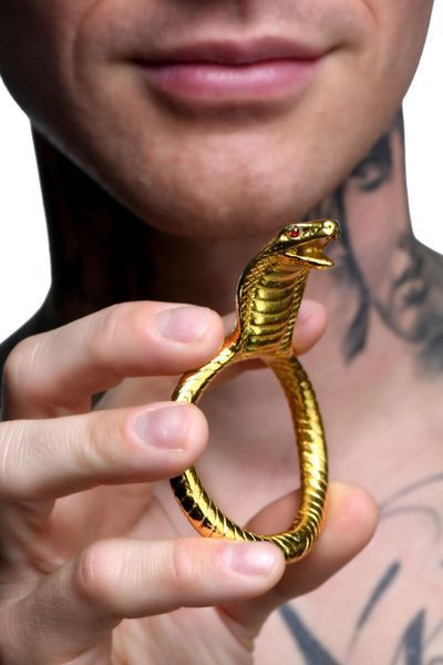 Ерекційне кільце з головою кобри Master Series: Cobra King Golden Cock Ring SO8799