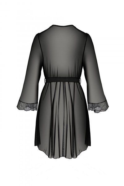 Пеньюар Passion AMBERLY PEIGNOIR black, L/XL, пояс в комплекте SX0461