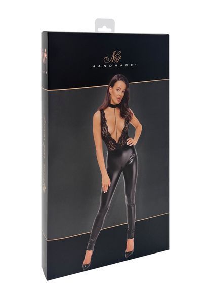 Комбінезон Noir Handmade F298 Libido, S, під латекс, мереживний верх, чокер, знімне намисто, доступ SX0225