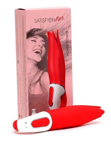 Мощный вибратор Satisfyer Vibes Power Flower с нежными трепещущими лепестками, 12 режимов работы SO2204