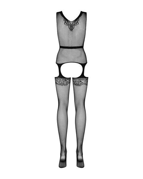 Бодистокинг Obsessive Bodystocking F217 S/M/L, элегантный силуэтный рисунок, имитация чулок SO7226