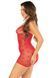 Сетчастая сорочка в сердечки Leg Avenue Mini Heart Trimmmed Net Chemise One Size, Red SX1740 фото 4