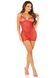 Сетчастая сорочка в сердечки Leg Avenue Mini Heart Trimmmed Net Chemise One Size, Red SX1740 фото 7