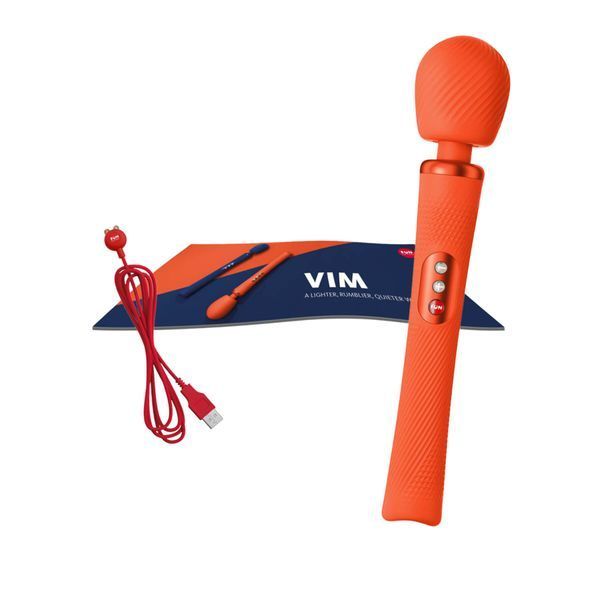 Вібромасажер Fun Factory VIM Vibrating Wand sunrise orange, суперпотужний та легкий, до 6 годин роботи SX0919