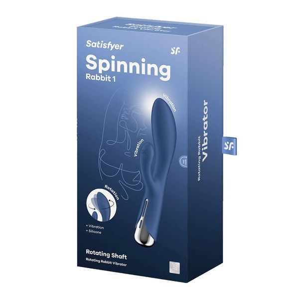 Вибратор-кролик с ротацией Satisfyer Spinning Rabbit 1 Blue, 3 мотора SX0562