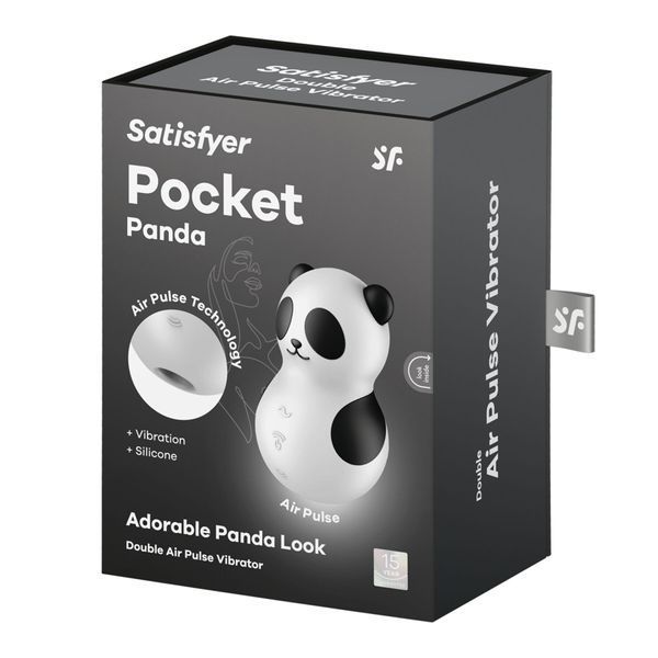 Вакуумный стимулятор с вибрацией Satisfyer Pocket Panda, 12 режимов вибрации, 11 уровней вакуума SX2176