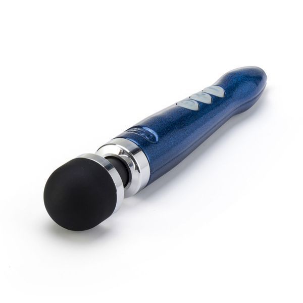 Вибромассажер DOXY Die Cast 3R - Blue Flame, очень мощный, перезаряжаемый, металлический корпус SO8023