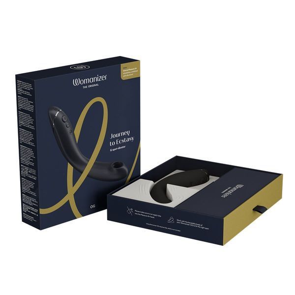 Вакуумний стимулятор для точки G та клітора з вібрацією Womanizer OG Dark Grey, 12 рівнів, 3 режими SX0533