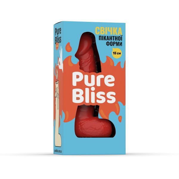 Свічка у вигляді члена Pure Bliss MINI Red 15 см SX1646
