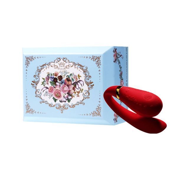 Смартвібратор для пар Zalo Fanfan set Bright Red, пульт ДК SO6673