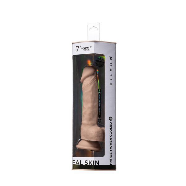 Фалоімітатор SilexD Johnny Real Skin Flesh MODEL 1, суперреалістичний, на присосці, діаметр 3,8 см SX1286