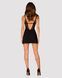 Сорочка Obsessive Bellastia chemise & thong, M/L, непрозора, фігурне декольте, стрінги в наборі SX1129 фото 2