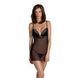Сорочка Passion DELIENA CHEMISE XXL/XXXL black, стринги с заниженной талией SO8420 фото 1