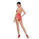 Бодистокинг в крупную сетку Passion BS087 red, открытая спина, халтер, с доступом SO6380 фото 4