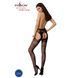 Сексуальные колготки-бодистокинги Passion S022 One Size, Black, имитация чулок и пояса с гартерами PSS022B фото 4