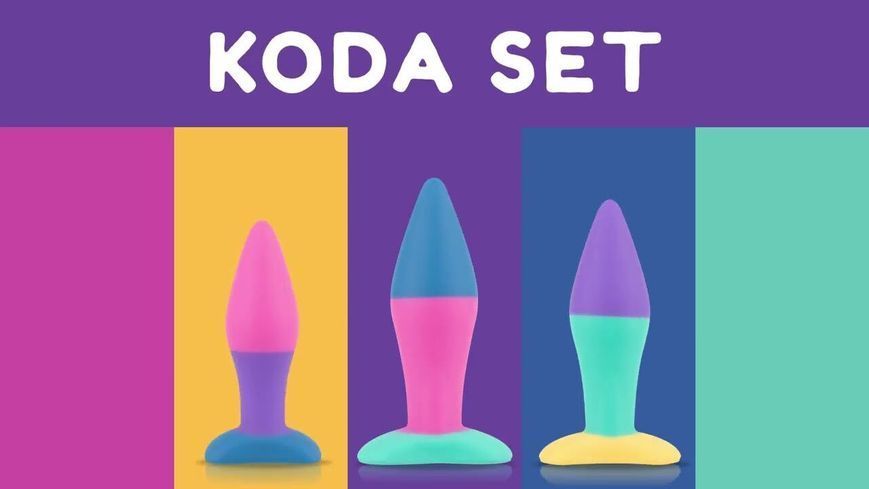 Набор анальных пробок PMV20 Koda &ndash; Butt Plug Set, диаметр 2,9 см, 3,9 см, 5 см SO8897