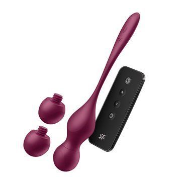 Смарт-вагінальні кульки з вібрацією Satisfyer Love Birds Vary Connect App, змінювана маса, пульт ДК SX1216