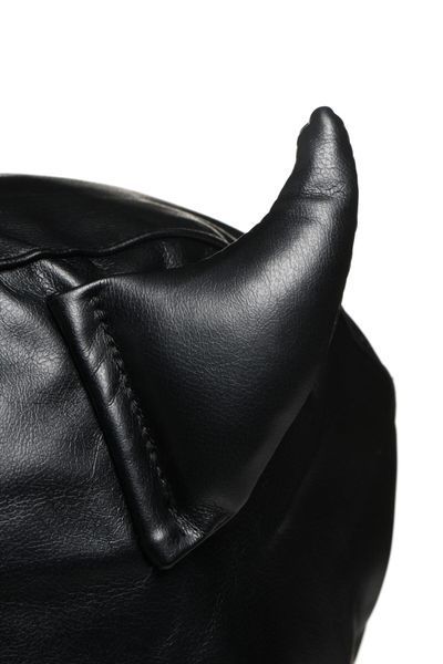 Маска с рогами Master Series: Dungeon Demon Bondage Mask with Horns, черная SO8800
