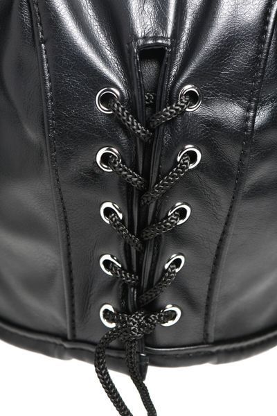 Маска с рогами Master Series: Dungeon Demon Bondage Mask with Horns, черная SO8800
