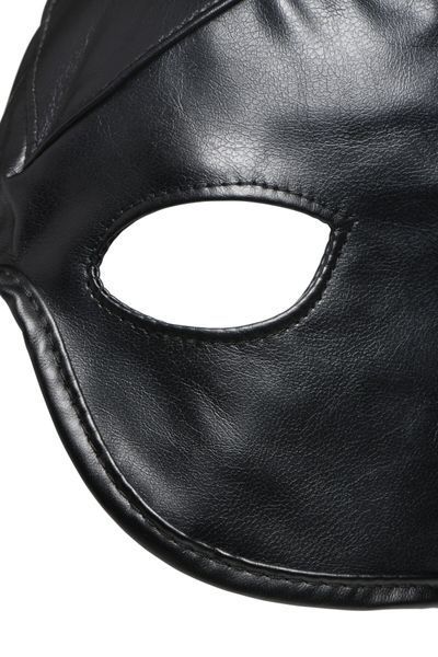 Маска с рогами Master Series: Dungeon Demon Bondage Mask with Horns, черная SO8800