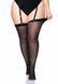 Сексуальные чулки под подвязки Leg Avenue Sheer Stockings Black, plus size SO7914 фото 2
