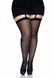 Сексуальные чулки под подвязки Leg Avenue Sheer Stockings Black, plus size SO7914 фото 1