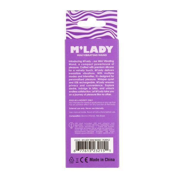 Вибромассажер M&rsquo;Lady Mini Vibrating Wand Purple SX3144