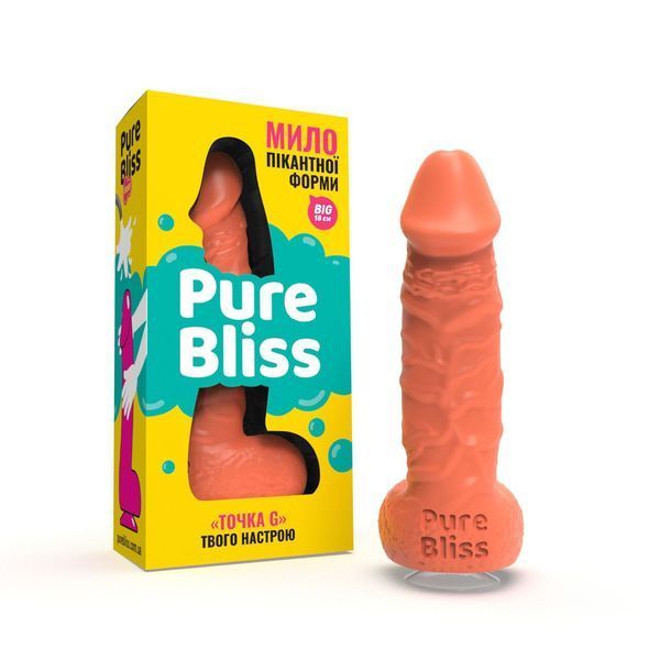 Мило у формі пеніса Pure Bliss BIG Coral, крафтове мило-член, натуральне SO6366
