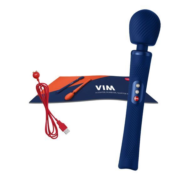 Вібромасажер Fun Factory VIM Vibrating Wand midnight blue, суперпотужний та легкий, до 6 годин роботи SX0920