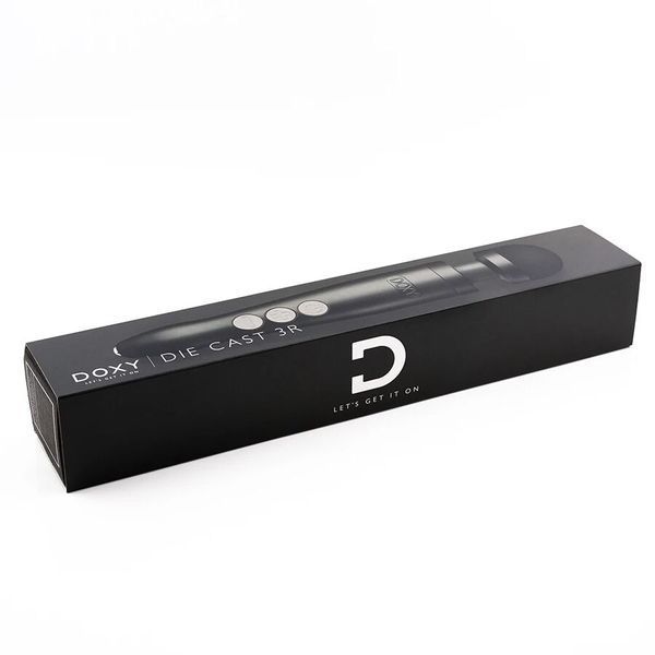 Вибромассажер DOXY Die Cast 3R - Matte Black, очень мощный, перезаряжаемый, металлический корпус SO8024