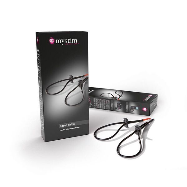 Утяжка для пениса Mystim Rodeo Robin, пара силиконовых токопроводящих лассо SO2975
