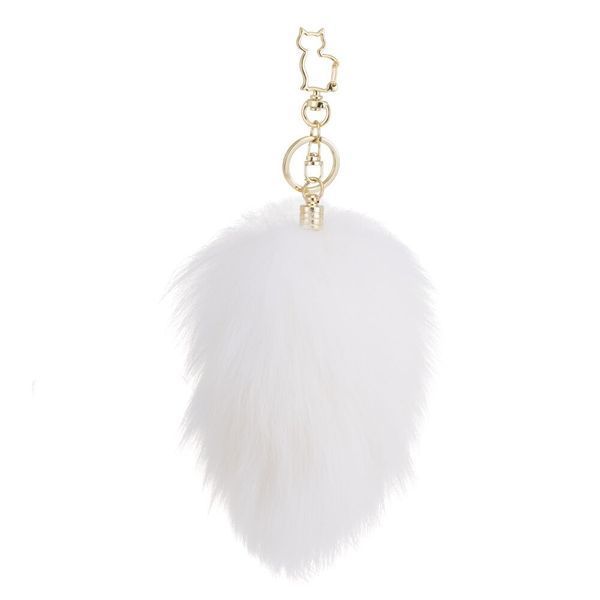 Металева анальна пробка &mdash; кролячий хвіст LOCKINK SEVANDA White Bunny-Tail Anal Rose-shape Plug SX0867